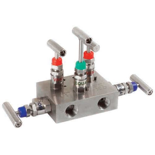 Manifold a 5 vie - V111 - Metalurgica Zaes S.L. - in acciaio inossidabile / di isolamento / di calibrazione