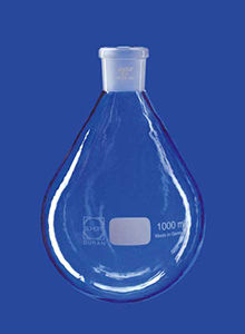 Matraccio Kjeldahl - max. 121 °C - LENZ Laborglas GmbH & Co. KG - in vetro borosilicato / con rivestimento PUR