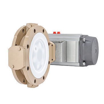 Valvola a farfalla - BR 10a - Pfeiffer Chemie-Armaturenbau GmbH - pneumatica / di controllo / di arresto