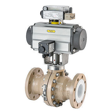 Valvola a sfera - BR 20a - Pfeiffer Chemie-Armaturenbau GmbH - pneumatica / di controllo / doppia