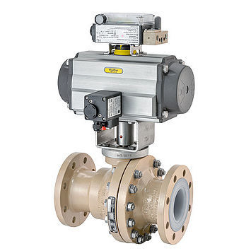 Valvola a sfera - BR 20b - Pfeiffer Chemie-Armaturenbau GmbH - pneumatica / di controllo / doppia