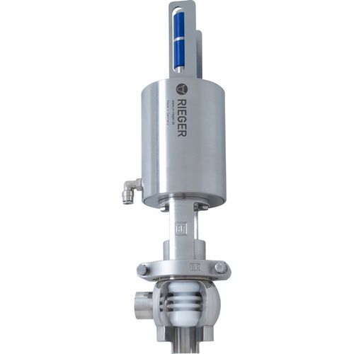 Valvola asettica - Gebr. Rieger GmbH + Co. KG - pneumatica / per controllo di flusso / modulare