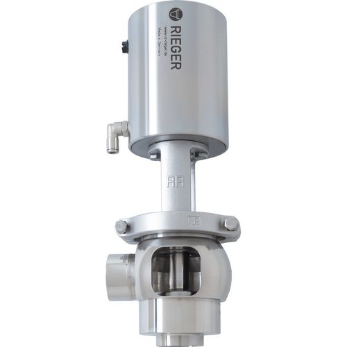 Valvola per applicazioni igieniche - Gebr. Rieger GmbH + Co. KG - pneumatica / per controllo di flusso / a sede