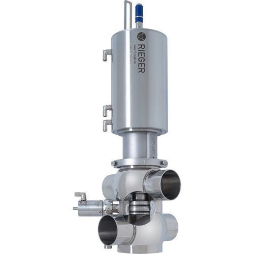Valvola igienica - N4 - Gebr. Rieger GmbH + Co. KG - a pistone con guarnizione / pneumatica / per bevande