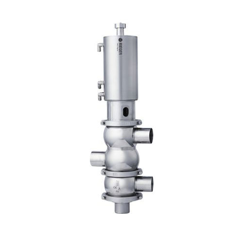 Valvola igienica - N3 - Gebr. Rieger GmbH + Co. KG - pneumatica / anti mescolamento / a doppia sede