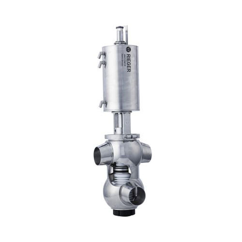 Valvola asettica - N13 - Gebr. Rieger GmbH + Co. KG - pneumatica / anti mescolamento / a doppia sede