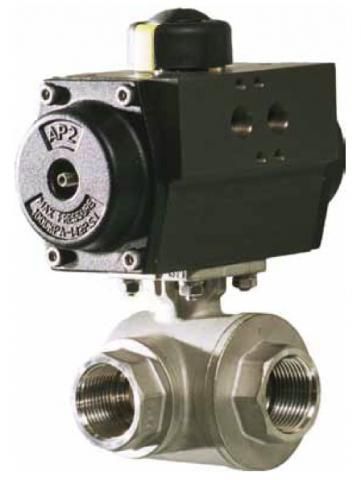 Valvola a sfera - A35 - Vapo Techniek B.V. - con attuatore elettrico / a comando pneumatico / a flangia di montaggio