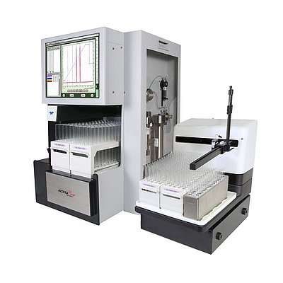 Sistema di preparazione automatizzato - ACCQPrep HP150 - Axel Semrau - in linea / per l'industria farmaceutica