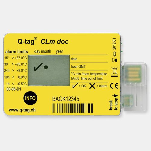 Indicatore di temperatura - Q-tag CLm doc series - Berlinger & Co. AG - a lettura diretta / USB