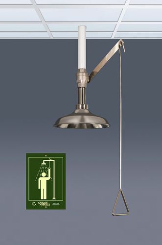 Doccia di sicurezza per montaggio a soffitto - 1100 TI - Carlos Arboles S.A. - in acciaio inossidabile