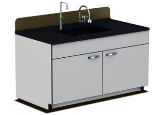 Banco di laboratorio con lavandino - CLF-1601 series - CHC Lab Co., Ltd.