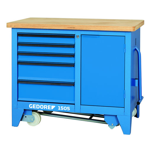 Banco da lavoro in legno - 1505 - GEDORE Tool Center KG - multi-cassetti / mobile / per uso prolungato