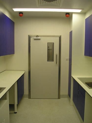 Porta battente - K series - Dortek Ltd. - GRP / industriale / per camera bianca