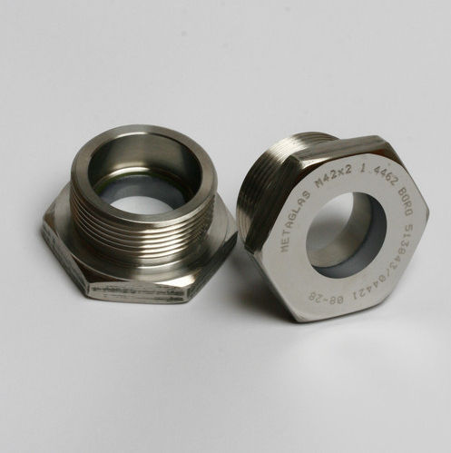Oblò di osservazione a testa esagonale - 61 series - Herberts Industrieglas GmbH & Co. KG - filettato