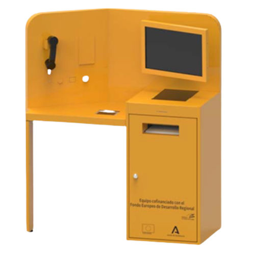 Terminale interattivo - eHelp - Grupo Eos Ibérica - con touch screen capacitativo / da terra / Intel® Celeron®