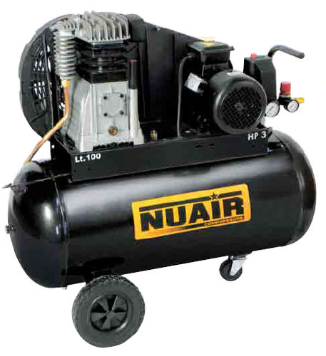 Compressore a pistone - B3800B/100 CT3 - NUAir compressors - d'aria / con motore elettrico / su rotelle