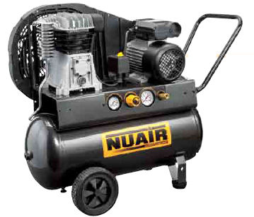 Compressore a pistone - B2800B/2M/50 TECH - NUAir compressors - d'aria / con motore elettrico / su rotelle