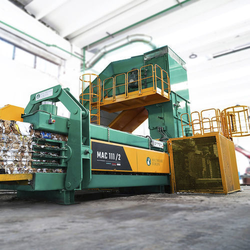 Pressa imballatrice orizzontale - MAC 111/2 - MACPRESSE EUROPA SL - a carico frontale / idraulica