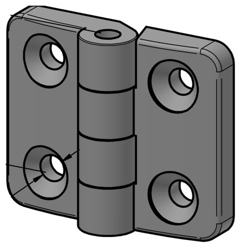 Cerniera a libro - SCH8.30PA - Alváris Profile Systems GmbH - in plastica / avvitabile / 180°