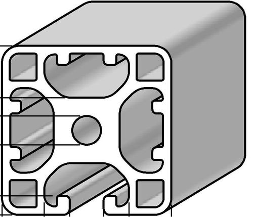 Profilo in alluminio - PRO4040L3N - Alváris Profile Systems GmbH - con scanalature / ad uso industriale / leggero