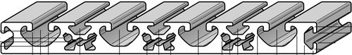 Profilo in alluminio - PRO16016 - Alváris Profile Systems GmbH - con scanalature / piatto / rettangolare