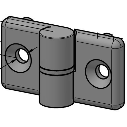 Cerniera in poliammide - SCHPA series - Alváris Profile Systems GmbH - avvitabile / 180° / per porta