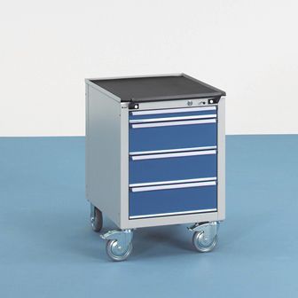 Banco da lavoro in metallo - Otto Kind GmbH & Co. KG - mobile / a cassetti