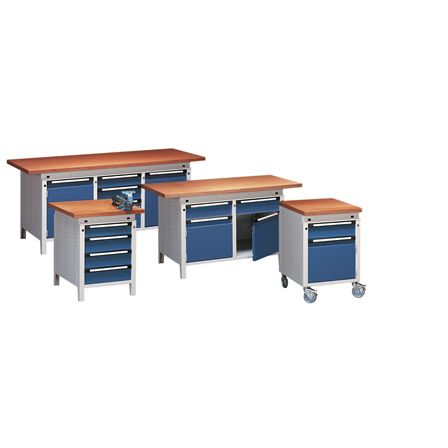 Banco da lavoro in legno - Otto Kind GmbH & Co. KG - mobile / a cassetti / a scomparti