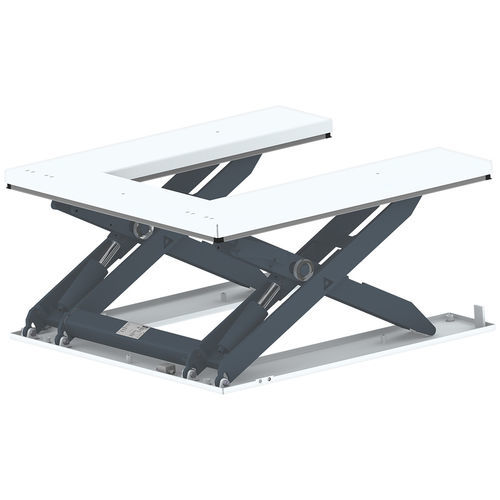 Tavola elevatrice con vassoio a U - xFFT series - Ventzki Handling Systems - a forbice / elettroidraulica / stazionaria