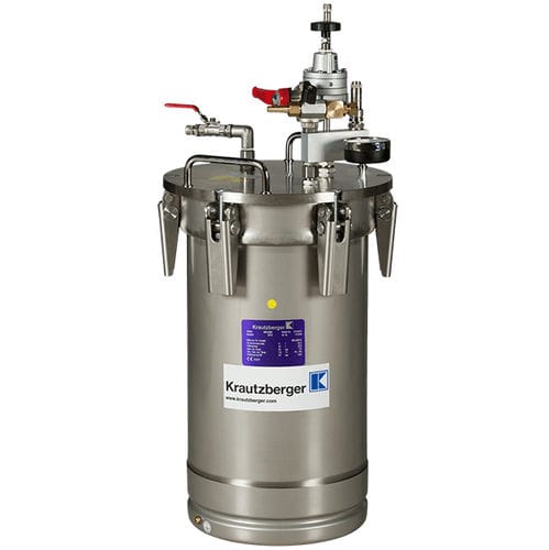 Serbatoio di alimentazione - Krautzberger - per vernici e rivestimenti / per pistola a spruzzo / in acciaio inossidabile
