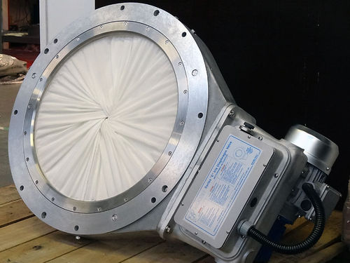 Valvola a diaframma - E Series  - Mucon - con attuatore elettrico / di regolazione / per cemento