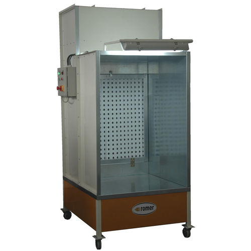 Cabina di verniciatura aperta - ROMER P.P. - con filtro secco / con essiccamento / pressurizzata