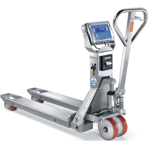 Transpallet manuale - PTM-D430 - Cachapuz Bilanciai Group - pesatore / in acciaio inossidabile / RS232