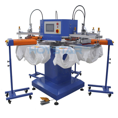 Macchina serigrafica automatica - GW-400TRS-XL - Dongguan Hoystar Printing Machinery Co.,Ltd - semiautomatica / a 4 colori / per magliette