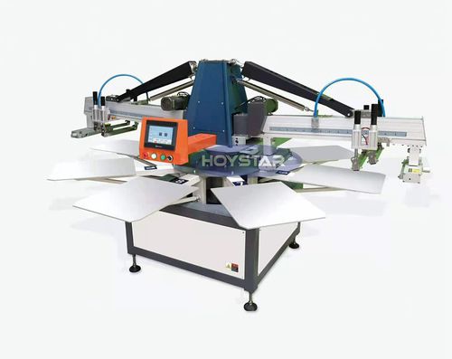 Macchina serigrafica automatica - GW-2C-8S - Dongguan Hoystar Printing Machinery Co.,Ltd - a 2 colori / per tessili