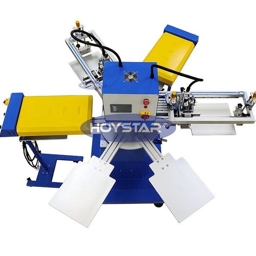 Macchina serigrafica automatica - GW-200TRS-XL - Dongguan Hoystar Printing Machinery Co.,Ltd - a 2 colori / per magliette / per etichette