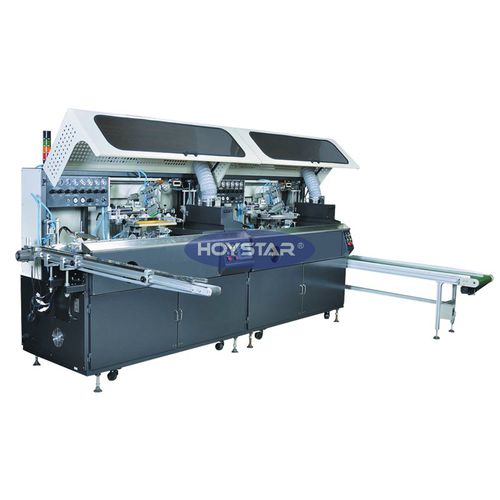 Macchina serigrafica automatica - GW-2A-UV - Dongguan Hoystar Printing Machinery Co.,Ltd - completamente automatica / a 2 colori / per bottiglie in vetro