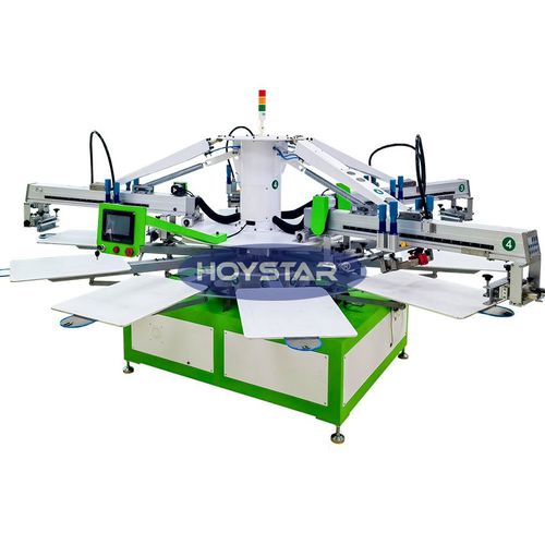 Macchina serigrafica automatica - GW-4C-10S - Dongguan Hoystar Printing Machinery Co.,Ltd - a 4 colori / per magliette