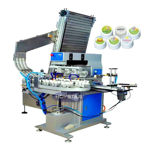 Macchina tampografica completamente automatica - GW-M4/ST - Dongguan Hoystar Printing Machinery Co.,Ltd - a 4 colori / per tappi / con touch screen