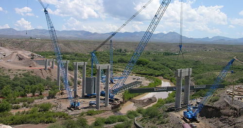 Gru cingolata - LAMPSON TRANSI-LIFT® 1000/1100 - Lampson crane - tralicciata / per cantiere / di carico