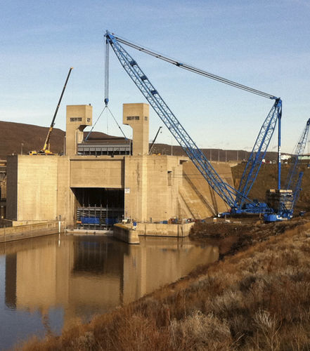 Gru mobile - Transi-Lift® LTL-1000 - Lampson crane - con braccio / per cantiere / di sollevamento