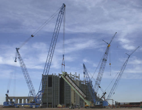 Gru cingolata - LAMPSON TRANSI-LIFT® 350/500 - Lampson crane - con braccio / tralicciata / per cantiere