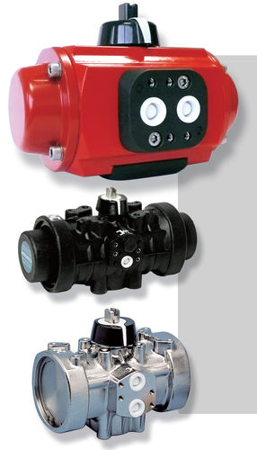 Attuatore per valvola pneumatico - P series - VALPES - rotativo / a pistone / a doppio effetto