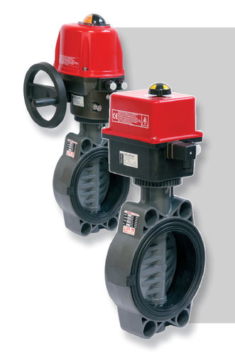 Valvola a farfalla - 431, 433, 434 - VALPES - con attuatore elettrico / in PVC