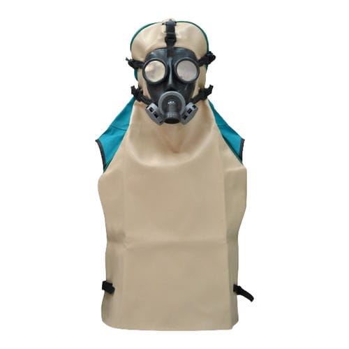 Casco per sabbiatura - ACS 951 - C.B. SABBIATRICI S.R.L. - per protezione chimica / in plastica / con griglia di protezione