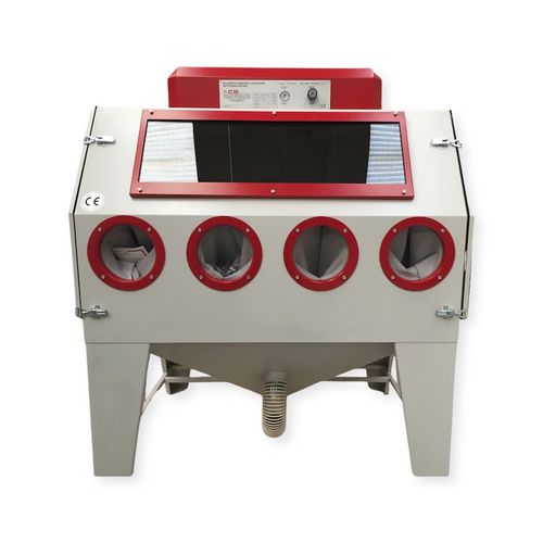 Cabina di sabbiatura con iniettore - L1500 - C.B. SABBIATRICI S.R.L. - manuale / doppia / per l'industria automobilistica