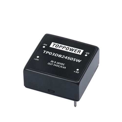 Convertitore DC/DC range di tensione di ingresso 4:1 - TP03DB series - Guangzhou Top Power Electronics Technology Co.,Ltd - range di tensione di ingresso 2:1 / DIP