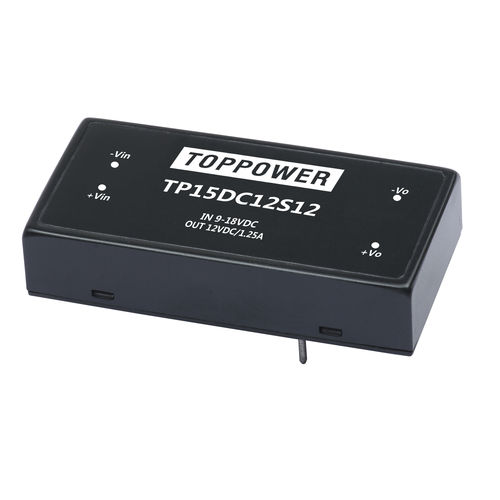 Convertitore DC/DC range di tensione di ingresso 2:1 - TP15DC series - Guangzhou Top Power Electronics Technology Co.,Ltd - DIP