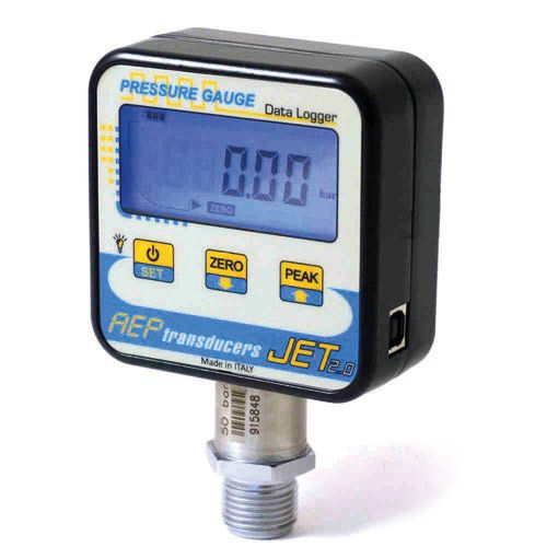 Manometro con display LCD - JET 2.0 series  - AEP transducers - filettato / in acciaio inossidabile / elettronico