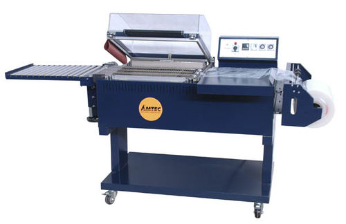 Macchina per imballaggio semiautomatica - max. 450 x 300 mm, 12 - 17 p/min | W17-LA - AMTEC Packaging Machines - con film termoretraibile / a campana